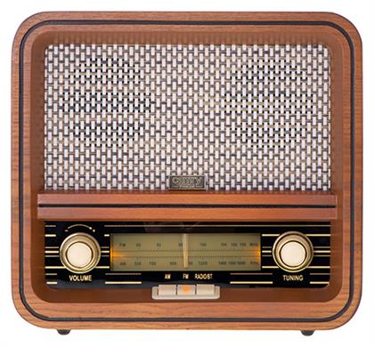 CR 1188 Retro Επιτραπέζιο Ραδιόφωνο Ρεύματος με Bluetooth και USB Καφέ Camry