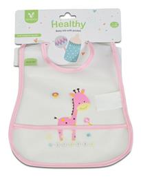 Baby Bib Healthy Αδιάβροχη Ποδιά Πλαστική με Αυτοκόλλητο & Τσέπη Cangaroo