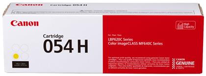 054H Γνήσιο Toner Laser Εκτυπωτή Κίτρινο High Capacity 2300 Σελίδων (3025C002) Canon