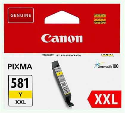 CLI-581XXL Γνήσιο Μελάνι Εκτυπωτή InkJet Κίτρινο (1997C001) Canon