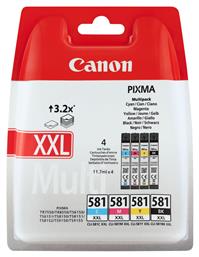 CLI-581XXL Γνήσιο Πακέτο 4 Μελανιών Εκτυπωτή InkJet Canon