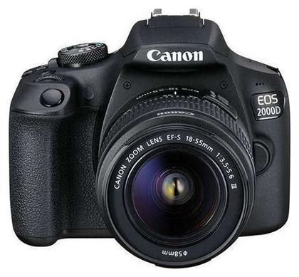 DSLR Φωτογραφική Μηχανή EOS 2000D Crop Frame Kit (EF-S 18-55mm F3.5-5.6 DC III)Kit (AF-P DX 18-55mm F3.5-5.6G VR + AF-P DX 70-300mm F4.5-6.3G ED VR)Kit (HD DA 18-50mm F4-5.6 DC WR RE + DA 50-200mm F4-5.6 ED WR) Black Canon