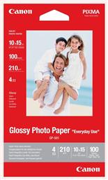 GP-501 Φωτογραφικό Χαρτί Everyday Use A6 (10x15) 210gr/m² για Εκτυπωτές Inkjet 100 Φύλλα Canon