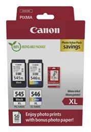 Pg-545 Xl Cl-546 Xl Γνήσιο Photo Value Pack με 1 Μελάνι InkJet Canon