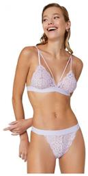 Δαντελένιο Σετ Εσωρούχων Bralette με Brazil Λιλά 556 Cansoy