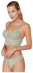 Δαντελένιο Σετ Εσωρούχων Bralette με Brazil Pistachio Liona 319 Cansoy