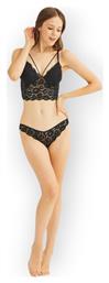 Δαντελένιο Σετ Εσωρούχων Bralette με Slip Μαύρο Angelic Cansoy