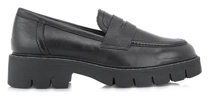 Δερμάτινα Γυναικεία Loafers σε Μαύρο Χρώμα Caprice