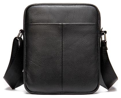 Δερμάτινη Ανδρική Τσάντα Ώμου / Χιαστί σε Μαύρο χρώμα Cardinal
