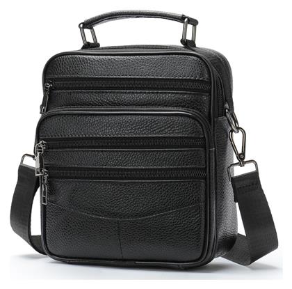 Δερμάτινη Ανδρική Τσάντα Ταχυδρόμου σε Μαύρο χρώμα Cardinal