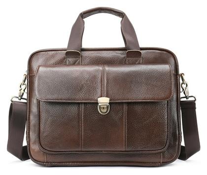 Δερμάτινος Ανδρικός Χαρτοφύλακας σε Καφέ χρώμα Cardinal