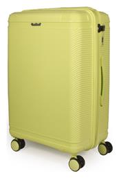 Μεσαία Βαλίτσα Ταξιδίου Σκληρή Lemon Yellow με 4 Ρόδες Ύψους 69εκ. Cardinal