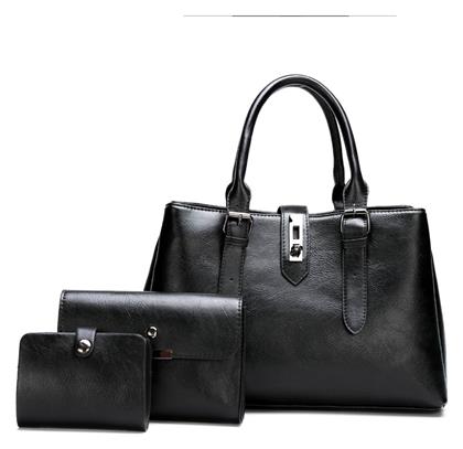 Σετ Γυναικεία Τσάντα Ώμου Μαύρη ZM588B Cardinal