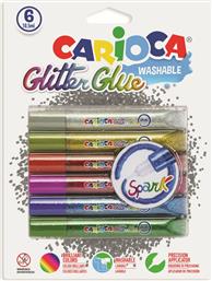 Carioca Spark Κόλλα Glitter Πολύχρωμη 10.5ml Σετ 6τμχ