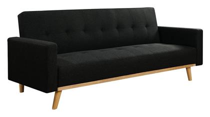 Carlos Διθέσιος Καναπές Κρεβάτι Μαύρο 200x94εκ. Woodwell