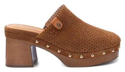 Δερμάτινα Mules με Χοντρό Ψηλό Τακούνι σε Χρώμα Carmela Footwear