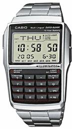 Data Bank Ρολόι Μπαταρίας με Μεταλλικό Μπρασελέ Casio