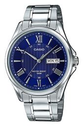 Dress Analog Ρολόι Μπαταρίας με Μεταλλικό Μπρασελέ Navy / Silver Casio