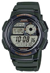 World Time Illuminator Ρολόι Μπαταρίας με Καουτσούκ Λουράκι Casio