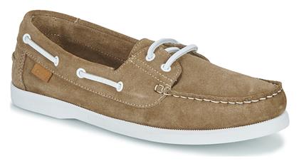 Δερμάτινα Γυναικεία Boat Shoes σε Καφέ Χρώμα Casual Attitude