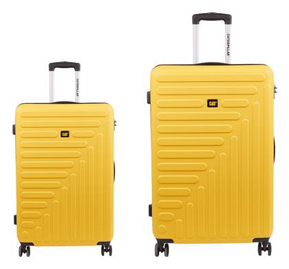 Rockford Βαλίτσες Ταξιδιού Σκληρές Κίτρινες Μέγιστου Ύψους 67.5εκ. με 4 Ρόδες Σετ 2τμχ CAT