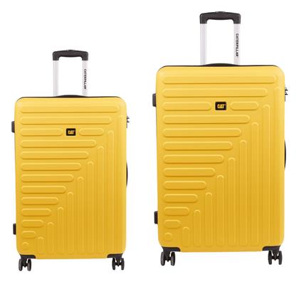 Rockford Βαλίτσες Ταξιδιού Σκληρές Κίτρινες Μέγιστου Ύψους 77εκ. με 4 Ρόδες Σετ 2τμχ CAT