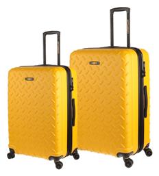 Βαλίτσες Ταξιδιού Σκληρές Κίτρινο με 4 Ρόδες Σετ 2τμχ CAT