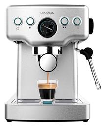 Power Espresso 20 Barista Mini Ημιαυτόματη για Αλεσμένο Καφέ Ασημί Cecotec