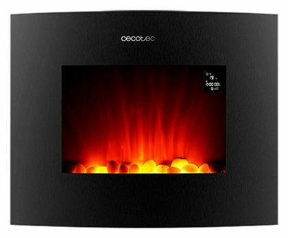 Ready Warm 2650 Curved Flames Connected Επιτοίχιο Ηλεκτρικό Τζάκι 2000W 66x52cm Μαύρο Cecotec