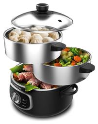 Vapovita Steelpot Ατμομάγειρας με 3 Επίπεδα Μαγειρέματος 10lt Cecotec