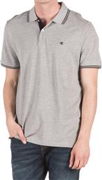 Champion Ανδρική Μπλούζα Polo Κοντομάνικη Γκρι από το HeavenOfBrands