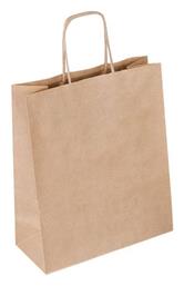 Χάρτινη Σακούλα Συσκευασίας με Χεράκι Kraft 27x22x11εκ. Καφέ Chengxin