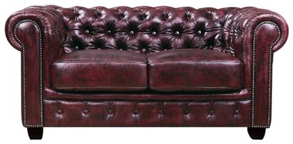 Chesterfield 689 Διθέσιος 160x92x72εκ. Antique Κόκκινο - Woodwell