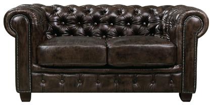 Chesterfield 689 Διθέσιος 160x92x72εκ. Καφέ - Woodwell