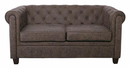 Chesterfield-W Διθέσιος Καναπές Antique Καφέ 153x82εκ. Woodwell