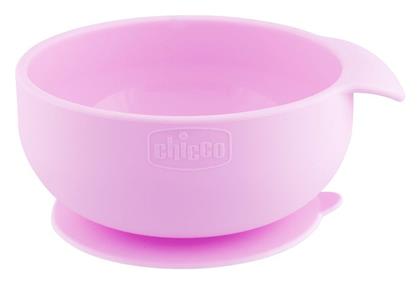 Μπωλ Σιλικόνης με Βεντούζα Ροζ Chicco