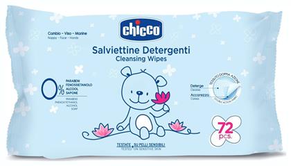 Chicco Μωρομάντηλα χωρίς Parabens & Οινόπνευμα 72τμχ από το Kotsovolos