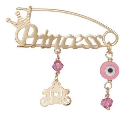 Χρυσή παραμάνα princess Κ14 με άμαξα 041272 041272 Χρυσός 14 Καράτια - Kosmima24
