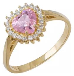 Χρυσό δαχτυλίδι με ροζέτα Pink Heart K14 039632 039632 Χρυσός 14 Καράτια