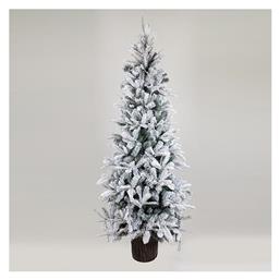 Χριστουγεννιάτικο Δέντρο Ελβετία Χιονισμένο με Ξύλινο Κορμό - Eurolamp