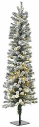 Χριστουγεννιάτικο Δέντρο Pre-lit Snow Pencil Slim Χιονισμένο 150εκ. με 260 Κλαδιά Λευκό - Iliadis
