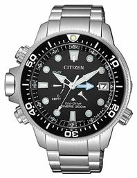Promaster Aqualand Ρολόι Eco - Drive με Μεταλλικό Μπρασελέ Citizen