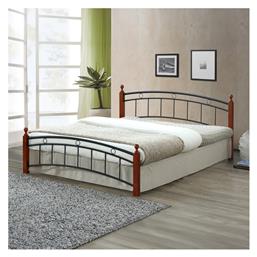 Clarive Διπλό για Στρώμα 150x190cm Καρυδί-Μαύρο - Pakketo