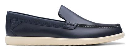 Δερμάτινα Ανδρικά Loafers σε Μπλε Χρώμα Clarks