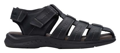 Δερμάτινα Ανδρικά Σανδάλια σε Μαύρο Χρώμα Clarks