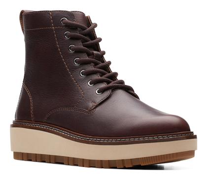 Δερμάτινα Γυναικεία Μποτάκια Καφέ Clarks