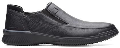 Donaway Step Δερμάτινα Ανδρικά Casual Παπούτσια Ανατομικά Μαύρα Clarks