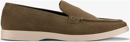 Clarks Easy Suede Ανδρικά Loafers σε Πράσινο Χρώμα