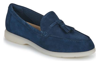 Edge Γυναικεία Μοκασίνια σε Μπλε Χρώμα Clarks