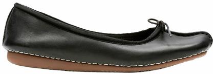 Clarks Frecle Ice Δερμάτινες Γυναικείες Μπαλαρίνες σε Μαύρο Χρώμα από το Spartoo